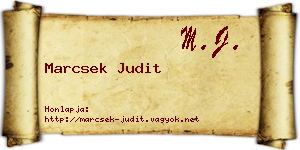 Marcsek Judit névjegykártya