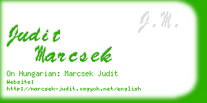 judit marcsek business card